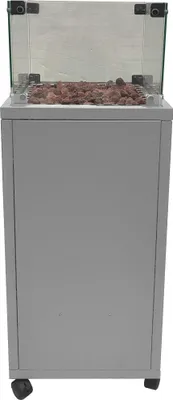 Produktbild von Heizstrahler Gasheizstrahler Terrasse Terrassenfeuer Heizpilz 8kW mit Rollen,Farbe:anthrazit