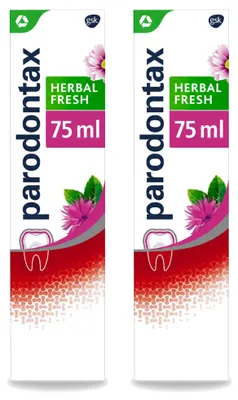 Productafbeelding van 2 x Parodontax Tandpasta Herbal Fresh - Bergamot & Munt - 75 ml - Voordeelverpakking - 2 stuks