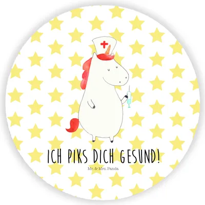 Produktbild von Mr. & Mrs. Panda magnet Einhorn Krankenschwester - Weiß - Geschenk, Kühlschrankmagnet, Krankenpfleger, für fotos, Krankenhaus, pinnwand, pinwand, Krankenpflegerin, Ärztin