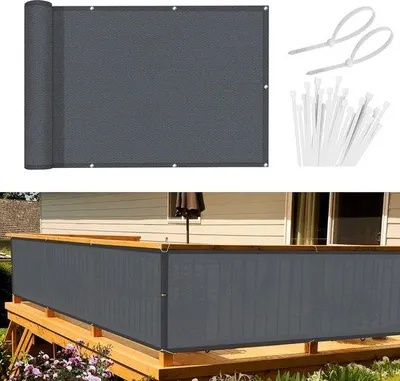 Obrázok produktu pre Strecha na balkón, 90 x 500 cm, ochrana proti vetru a UV žiareniu, priehľadná, poskytujúca tieň, HDPE