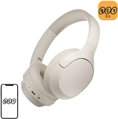 Produktbild von QCY H2 PRO WHITE, Verkabelt & Kabellos, Anrufe/Musik, Kopfhörer, Weiß