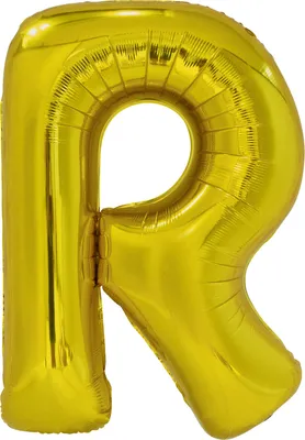 Obrázok produktu pre Fóliový balón písmeno R zlatý - 88cm