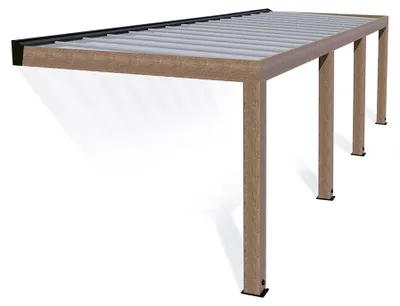 Produktbild von Palram - Canopia Helsinki 399 Terrassenüberdachung aus Holz 3x10 m