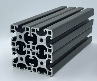 Produktbild von Aluprofil 40x40 Nut 8 -4x 2000mm schwarz AlClipTec (Item kompatibel), KI-generiertes Bild