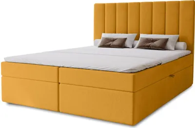 Obrázek produktu pro Hotelová jednolůžková postel 120x200 GRETNA - medová + topper