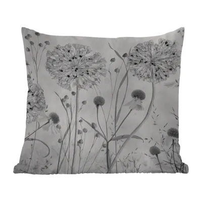 Produktbild von MuchoWow® Outdoor Kissen - Ölgemälde - Stilleben - Schwarz - Weiß - 40x40 cm - Wetterfest - Lounge Kissen - Kopfkissen - Interieur - Polster mit Bild