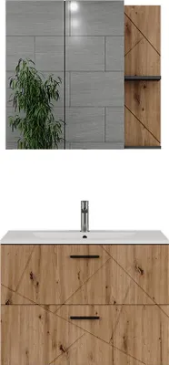 Obrázek produktu pro Koupelnová sestava nábytku Vicco Irma Antracit/Artisan 3 díly, Model 56325