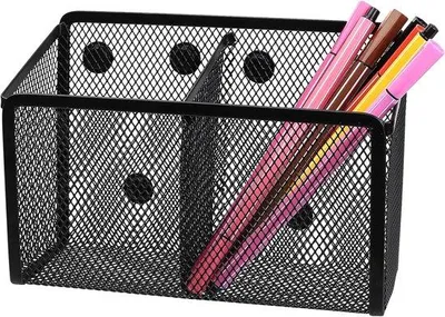 Image de Support de bureau en métal - Organisez votre bureau - 1 pièce - Noir - Métal