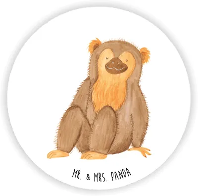 Produktbild von Mr. & Mrs. Panda magnet Affe - Weiß - Geschenk, Afrika, whiteboardmagnet, Liebe, Selbstliebe, Affen, pinnwand, zettelhalter, Kühlschrankmagnet, Selfcare, für kühlschrank