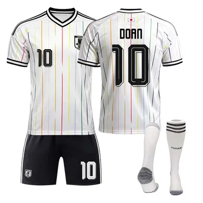 Immagine prodotto di #10 DOAN Maglia da calcio da trasferta del Giappone per i Mondiali 2026, disponibile per bambini e adulti, TAGLIA K:18