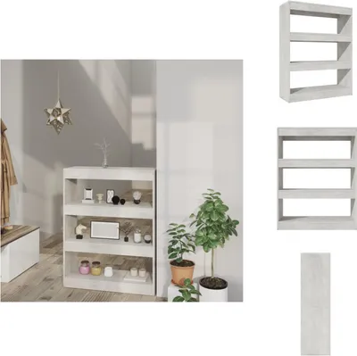 Obrázek produktu pro vidaXL Regál/rozdělovač pokojů betonově šedý 80x30x103 cm materiál na bázi dřeva - Regály a knihovny
