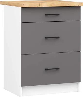 Produktbild von Akord Schrank Oliwia Mit Abdeckplatte In Weiß-Grau/Graphit 46X60X85 Cm