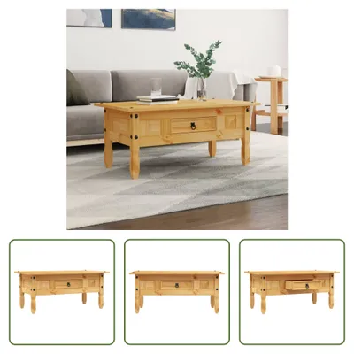 Produktbild von The Living Store Couchtisch Mexiko-Stil Kiefernholz 100x55x44 cm