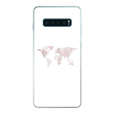 Produktbild von MuchoWow® Handyhülle Schutzhülle Hülle für Samsung Galaxy S10 Lite Weltkarte - Marmor - Rosa Silikon Softcase Handy Hülle - Schutz