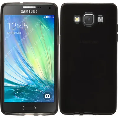 Produktbild von PhoneNatic Case kompatibel mit Samsung Galaxy A5 (A500) - schwarz Silikon Hülle transparent + 2 Schutzfolien
