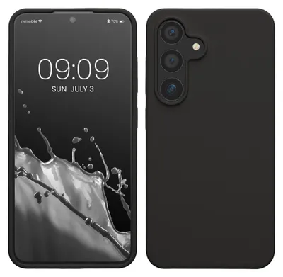 Produktbild von kwmobile Handyhülle für Samsung Galaxy S24 Hülle - Case Silikon - Kabelloses Laden - Schutzhülle Cover in Dunkelgrau