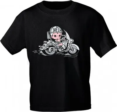 Produktbild von Kinder T-Shirt mit Aufdruck - Bike Baby - 06962 - schwarz - Gr. 86-164 Größe - 122/128
