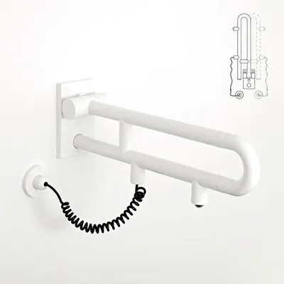 Produktbild von pba 01 Klappgriff drehbar,PRH 700mm mit E- taster aus Nylon