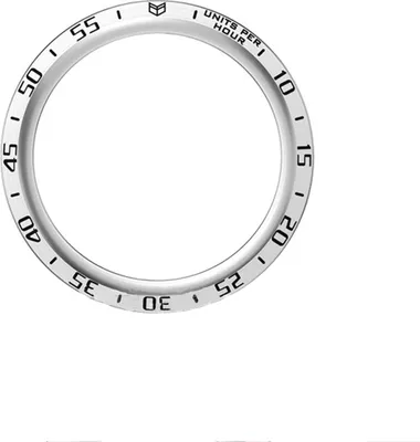 Produktbild von INF Stilvolle silberne Lünette mit schwarzen Markierungen für Samsung Galaxy Watch5 Pro