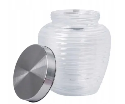 Produktbild von Vorratsglas 2,1L mit Metalldeckel Großes Gewürzglas Vorratsdose für Lebensmittel Nudeln Kaffee Transparent