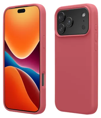 Produktbild von kwmobile Handyhülle für iPhone 17 Pro Max Hülle, für iPhone 17 Pro Max Case - Hülle Silikon - kabelloses Laden - Dark Rose