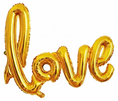 Produktbild von Folienballon Love Schriftzug, Gold, 102 cm - Valentinstag Verlobung Hochzeit