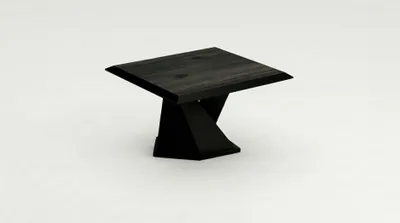 Image de Table basse noire, en bois, design moderne, idéale pour le salon, stable