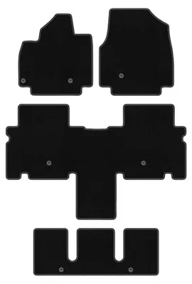 Immagine prodotto di Tappetini in moquette per Kia EV9 2023- (crossover 7 posti) – set 4 pezzi, neri, su misura – Wielganizator BASIC