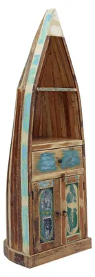 Immagine prodotto di MASSIVMOEBEL24 | scaffale in legno di Legno riciclato 52x48x160 multicolore laccato NATURE OF SPIRIT #121