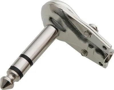 Obrázok produktu pre 6,3 mm stereo kovový uhlový konektor