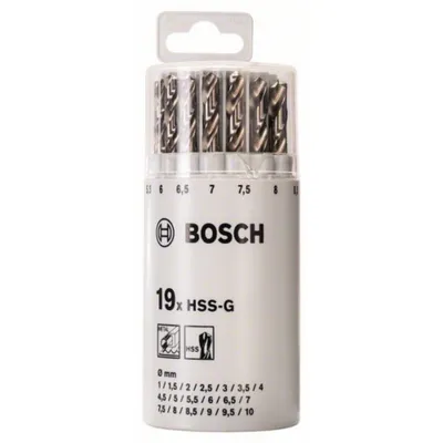 Produktbild von Bosch 2 607 018 361, Bohrer, Spiralbohrer-Bit, Eisenguss, Stahl, 135°, Bodenschnellarbeitsstahl (HSS-G), Zylinderförmige Welle