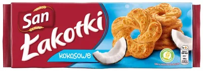 Obrázek produktu pro Sušenky Łakotki San kokosové 168 g