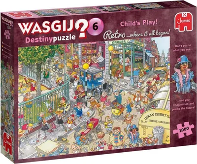 Produktbild von Jumbo Spiele GmbH JUM25015 Retro Destiny 6 1000pcs Puzzle Blau Lila