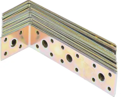 Produktbild von Aqbau® 10 x Winkelverbinder Lochplattenwinkel 150x50x35 mm Bau-Winkel verzinkt