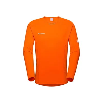 Langarmshirt für Herren in leuchtendem Orange von Mammut; Modell Aenergy FL Longsleeve.