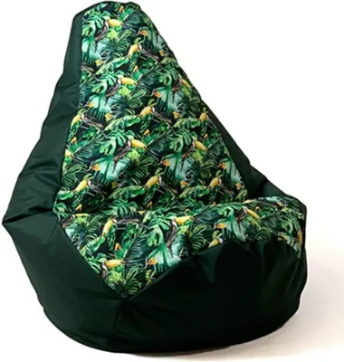 Productafbeelding van Sako zakfauteuil, perenprint, zwart, afmetingen: 105 x 80 cm