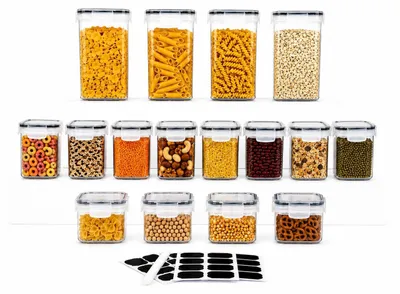 Obrázek produktu pro Elzusha – Sada 16 vzduchotěsných úložných nádob do kuchyně