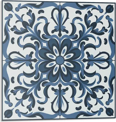 Immagine prodotto di Motivo floreale con ornamenti - Piastrelle murali 3D autoadesive - Pannelli in PVC e vinile - Piastrelle per cucina e bagno - Decalcomanie murali decorative - 20 pezzi 20 x 20 cm
