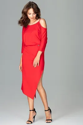 Produktbild von Lenitif Midikleid für Frauen Belalon K479 rot L