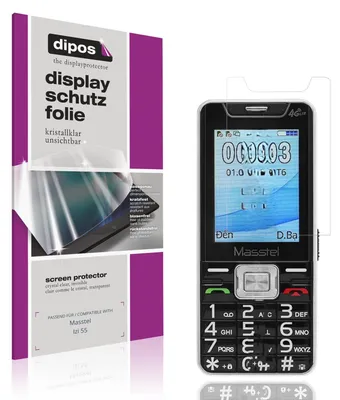 Produktbild von 4x Schutzfolie für Masstel Izi 55 klar Displayschutzfolie Folie Display Schutz dipos