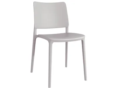 Produktbild von PAPATYA Designstuhl: 200 kg Stapelstuhl Bistrostuhl Gartenstuhl JOY-S Kunststoff (Hellgrau)