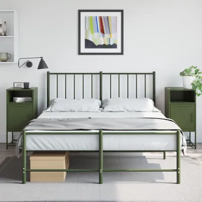 Immagine prodotto di vidaXL Comodini 2 pz. Verde oliva 36x39x78 cm in acciaio