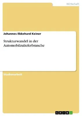 Produktbild von Strukturwandel in der Automobilzulieferbranche