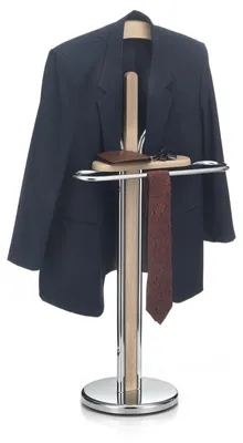 Immagine prodotto di Servitore da uomo GREGOR Stummer. Servitore per signore. Armadio per abiti con appendiabiti, appendiabiti per pantaloni, piccolo ripiano, in legno di quercia Sonoma