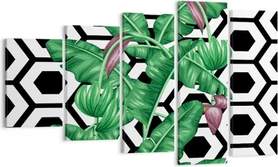 Produktbild von Bild auf Leinwand - Leinwandbild - Blatt Pflanze Blume - 100x60cm - Wand Bild - Wanddeko - Leinwanddruck - Bilder - Kunstdruck - Wanddekoration - Leinwand bilder - Wandkunst - EG100x60-3798