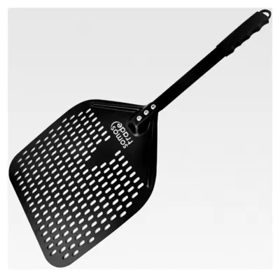 Produktbild von Pizzaschieber 30 x 39 cm (12 Zoll) | Perforiertes Aluminium | Abnehmbarer Griff | Für Grill & Backofen | Pizzaschaufel für knusprige Pizza