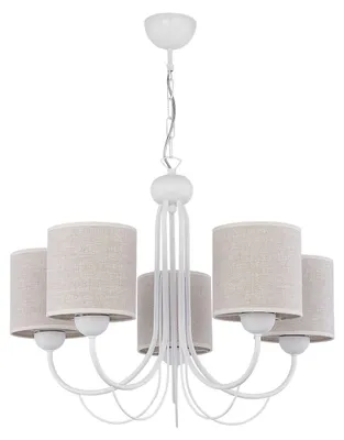 Zdjęcie produktu dla Żyrandol KASKADA biało-kremowy 5xE27x20W metal wym:80x64x64cm IP20 Jupiter