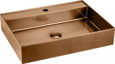 Obrázok produktu pre Sapho Aurum - Umývadlo 550x420 mm, bez prepadu, otvor na batériu, matná meď AU302