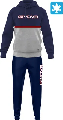 Produktbild von Tuta italia 106 uomo con capp. bicolore in felpa