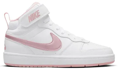 Zdjęcie produktu dla Nike Court Borough Mid 2, kolor: biały z różowym akcentem (wersja dla dziewcząt), rozmiar: EU 38.5